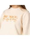 Be Nice Crew Neck Sweatshirt Ivory FELPA BE NICE AVORIO - SPORTY & RICH - BALAAN 6