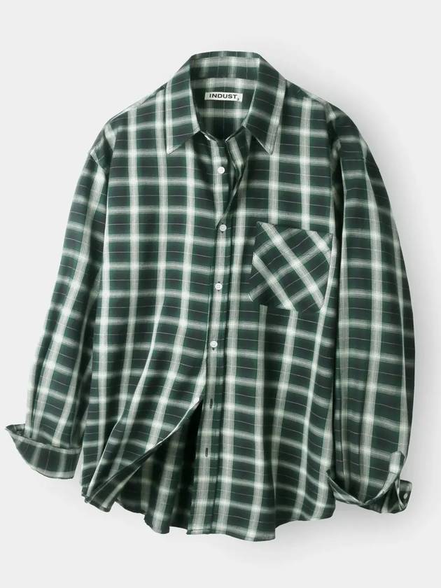 Flannel check shirt green - INDUST - BALAAN 5