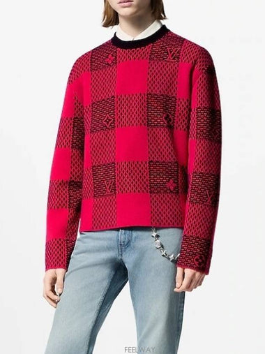 1AFXKG Damier wool crew neck - LOUIS VUITTON - BALAAN 1