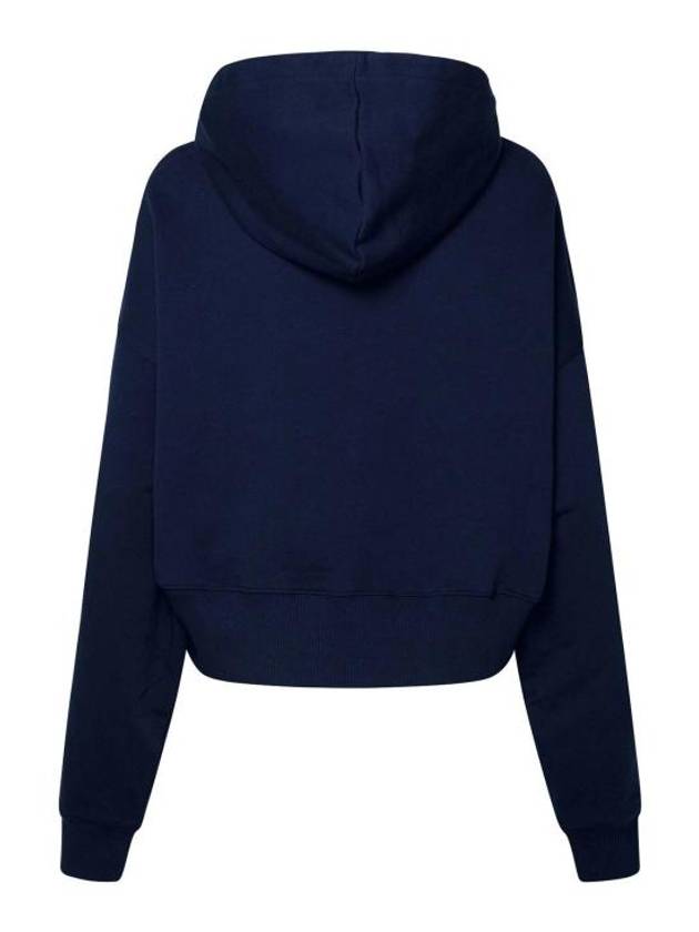 Micro Logo Crop Hoodie Navy - MSGM - BALAAN 3