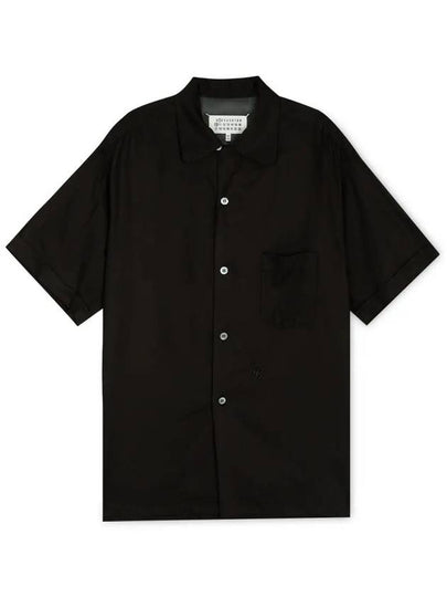 Twill Vacation Short Sleeve Shirt Black - MAISON MARGIELA - BALAAN 2