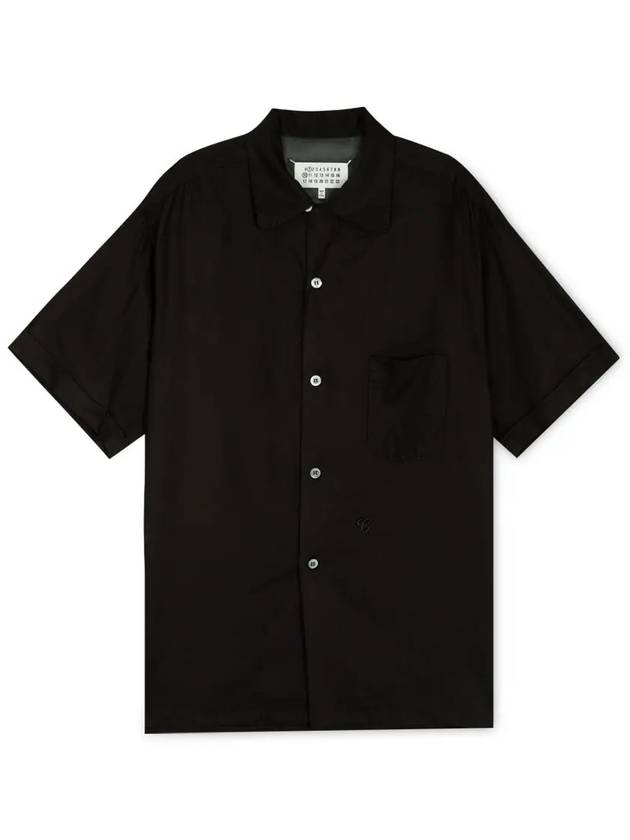 Twill Vacation Short Sleeve Shirt Black - MAISON MARGIELA - BALAAN 4