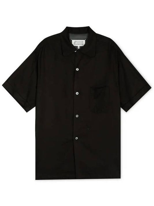 Twill Vacation Short Sleeve Shirt Black - MAISON MARGIELA - BALAAN 2