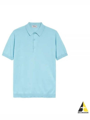 ADRIAN BLUE SPRING Polo Knit - JOHN SMEDLEY - BALAAN 1