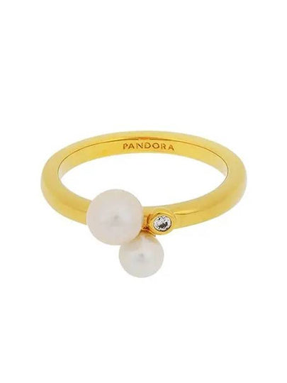 Women's Duo Treated Freshwater Cultured Pearl Ring Gold - PANDORA - BALAAN 2