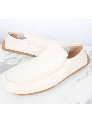 Leather Driving Loafer White 43 5 285 - BOTTEGA VENETA - BALAAN 1