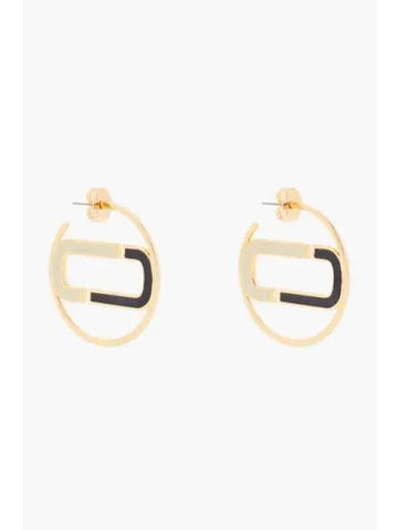 J Marc Large Hoop Earrings Black MultiGold MBECS23006BKX - MARC JACOBS - BALAAN 1