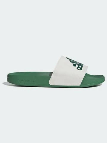 Adilette Shower Slide Core White Preloved Green Collegiate Sandals Slippers IE8966 692691 - ADIDAS - BALAAN 1