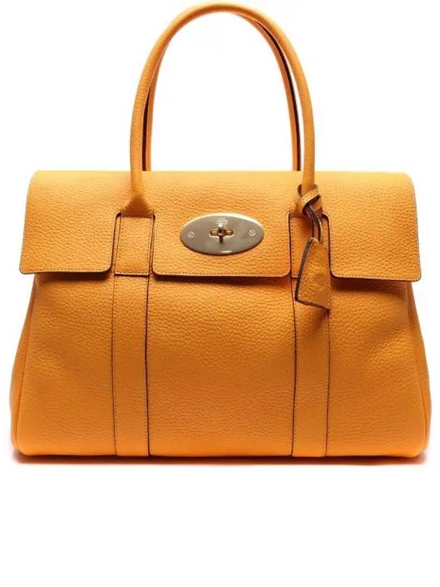 Heavy Grain Bayswater Tote Bag Double Yellow - MULBERRY - BALAAN 2