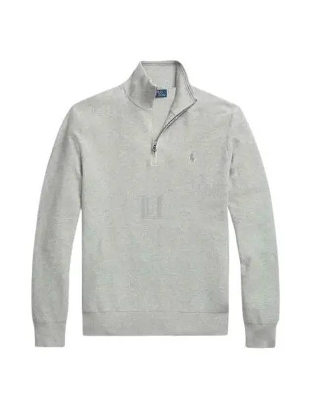 Pony Half Zip Cotton Sweatshirt Grey - POLO RALPH LAUREN - BALAAN 2