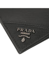 Saffiano Leather Half Wallet Black - PRADA - BALAAN 5