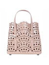 Mina 16 Vienne Wave Lux Calfskin Tote Bag Sand - ALAIA - BALAAN 1