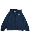 Kids Logo Print Hooded Jacket Navy - KENZO - BALAAN 3