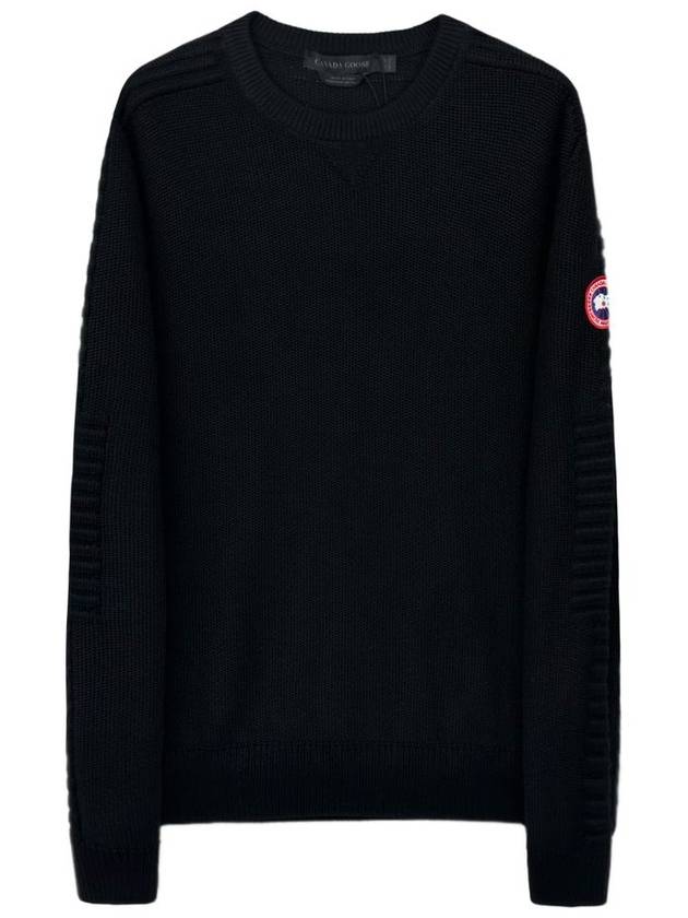 Patterson Merino Wool Knit Top Black - CANADA GOOSE - BALAAN 2