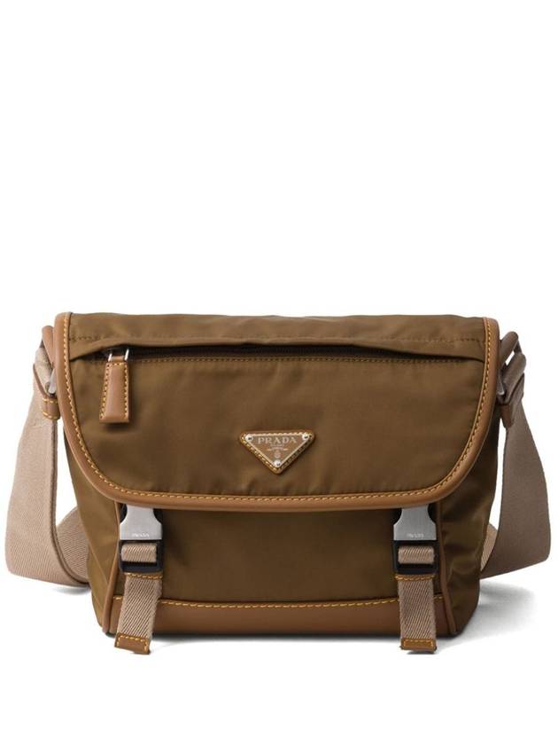 Re-Nylon Leather Shoulder Bag Cork Beige - PRADA - BALAAN 2