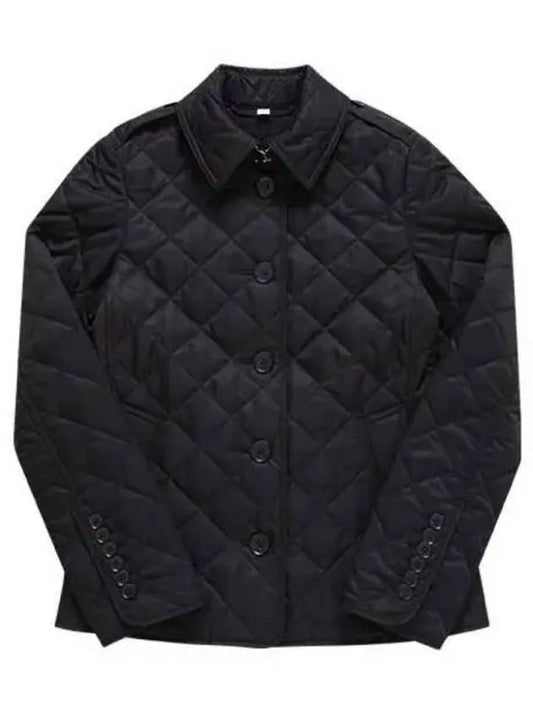 Frankby Diamond Quilted Jacket Black - BURBERRY - BALAAN 2