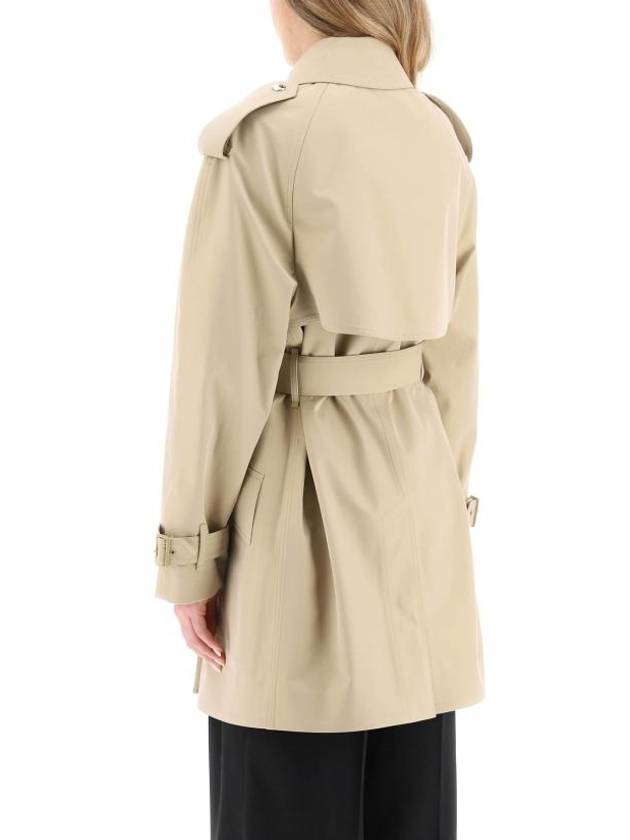 Women's Tri-layer Gabardine Trench Coat Honey - BURBERRY - BALAAN 4