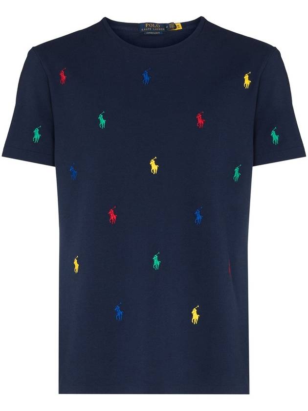 Logo Cotton Short Sleeve T-Shirt Navy - POLO RALPH LAUREN - BALAAN 2