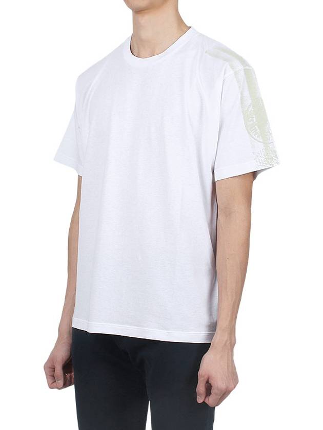 Compass Logo Round Short Sleeve T-Shirt White - STONE ISLAND - BALAAN 4