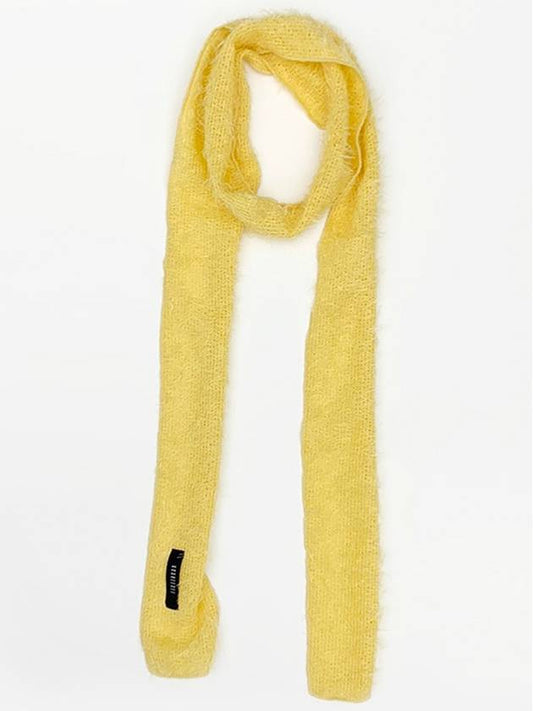 Hairly Knit Muffler Scarf_Yellow - KOOKEESEE - BALAAN 1