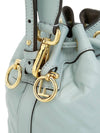 Mon Tresor FF Motif Leather Mini Bag Light Blue - FENDI - BALAAN 8