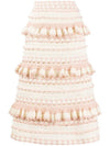 Clover Crochet Midi A Line Skirt Pink Cream - ZIMMERMANN - BALAAN 1