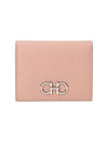 Gancini Compact Half Wallet Pink - SALVATORE FERRAGAMO - BALAAN 2