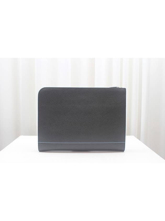 Saffiano Travel Logo Black Clutch Bag 2VN003 - PRADA - BALAAN 5