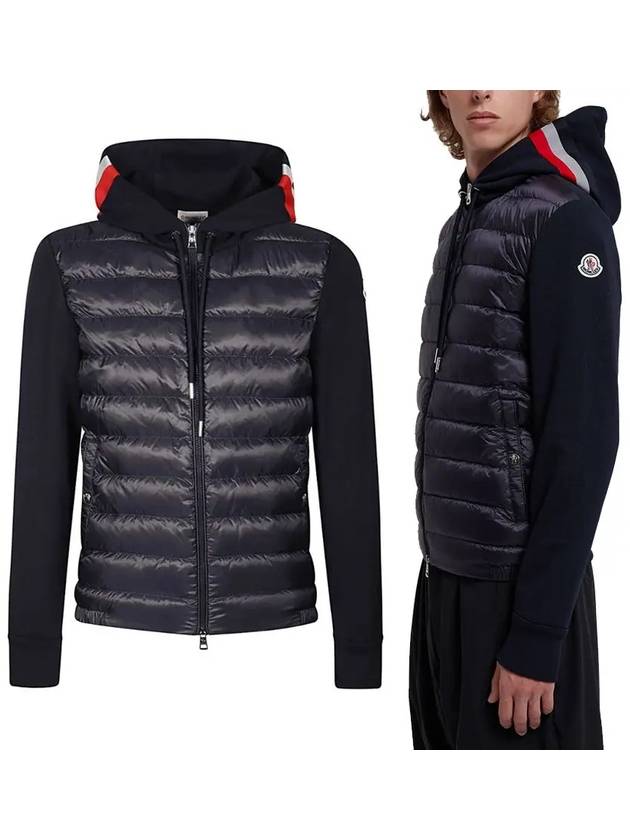 padding mix hooded jacket navy - MONCLER - BALAAN 2