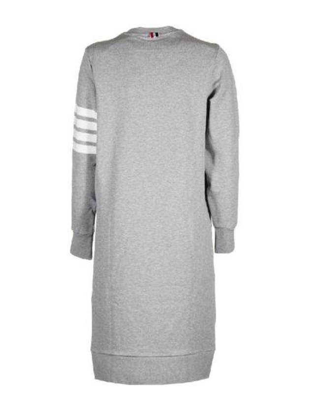 Classic Loopback 4-Bar Sweater Midi Dress Light Grey - THOM BROWNE - BALAAN 3