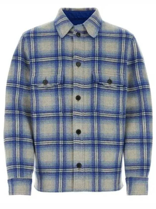 Kervon Check Wool Shirt Jacket Blue - ISABEL MARANT - BALAAN 2