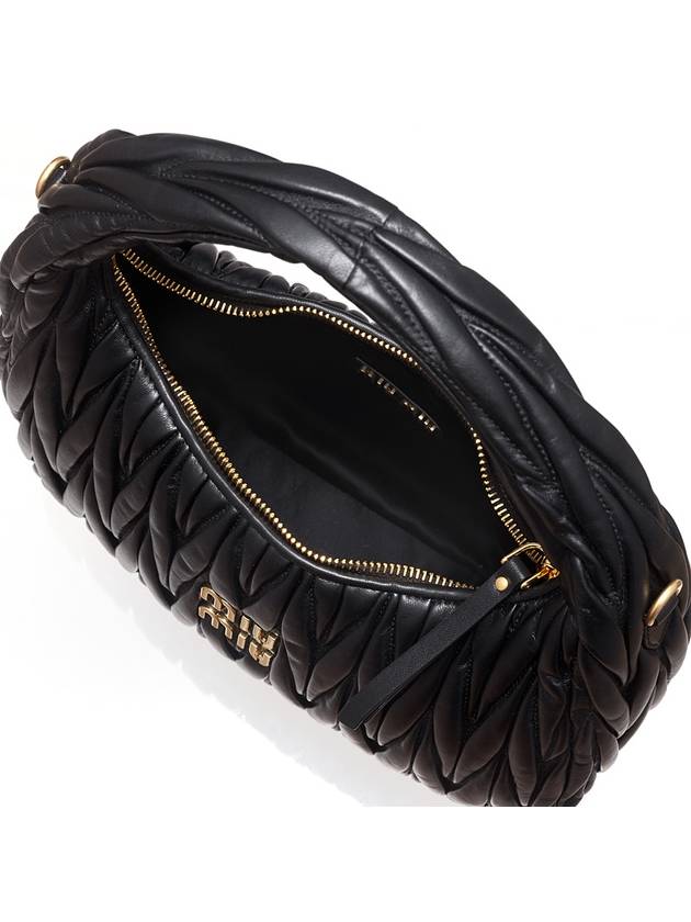 Wander Materasse Nappa Leather Shoulder Bag Black - MIU MIU - BALAAN 6