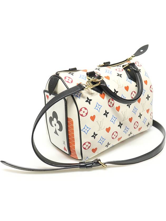 Louis Vuitton M57466 White Monogram Canvas Game On Collection Speedy Bandouli re 25 2WAY - LOUIS VUITTON - BALAAN 3