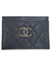 Card Holder Shiny Grained Calfskin Strass Gold Black - CHANEL - BALAAN 2