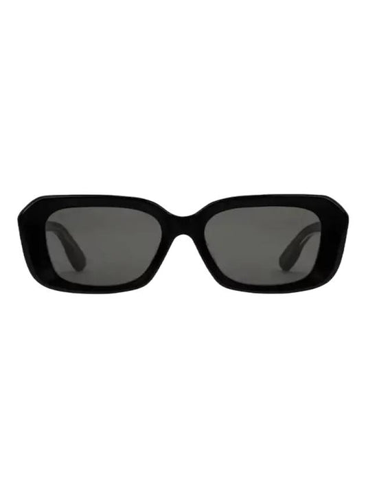 Low Nose Bridge Acetate Rectangular Sunglasses Black Acetate - GUCCI - BALAAN 1