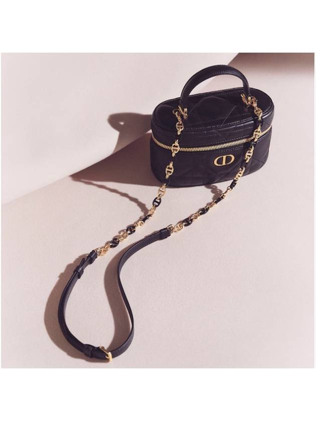 Caro Mini Vanity Cross Bag Black - DIOR - BALAAN 3