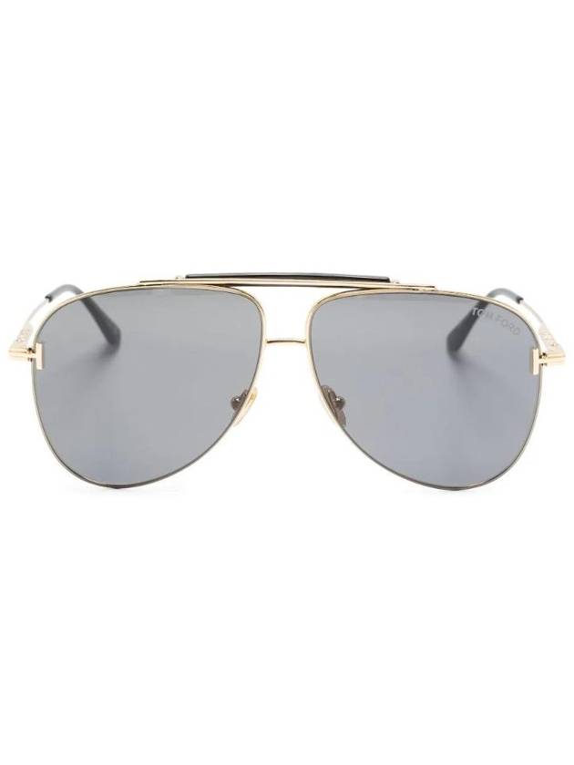 Eyewear Polished Pilot Frame Sunglasses FT1018 - TOM FORD - BALAAN 1