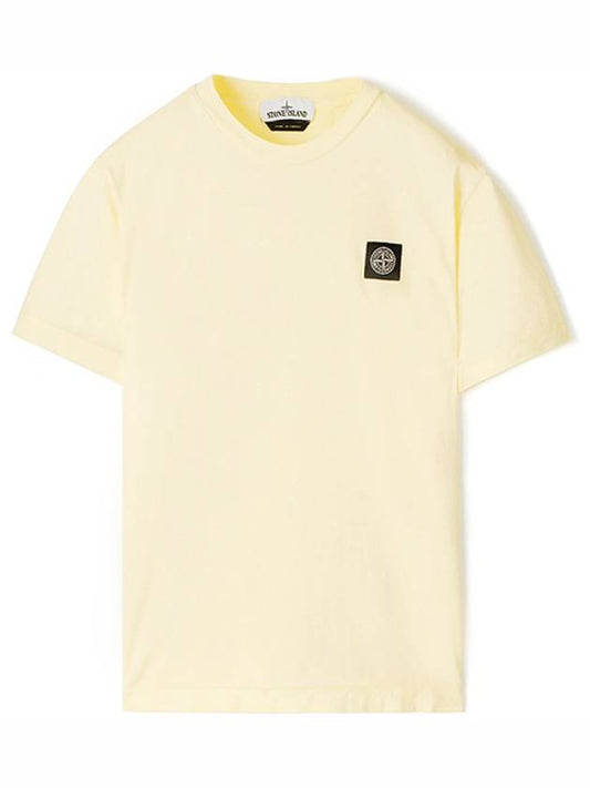 Men's Waffen Logo Patch Short Sleeve T-Shirt Cream - STONE ISLAND - BALAAN 2