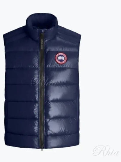 Crofton Logo Patch Padding Vest Atlantic Navy - CANADA GOOSE - BALAAN 2