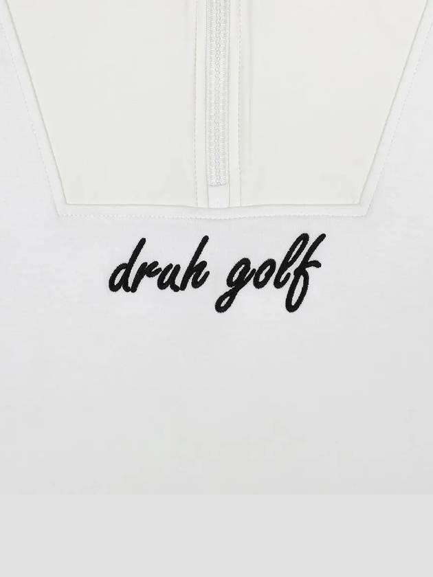 Drew Half Zip Up High Neck Sweatshirt DM41LT31O WHITE - DRUH GOLF - BALAAN 4