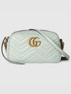 GG Marmont small shoulder bag pale green leather 447632AABZB3401 - GUCCI - BALAAN 2
