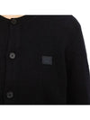 Face Patch Crop Cardigan Black - ACNE STUDIOS - BALAAN 11