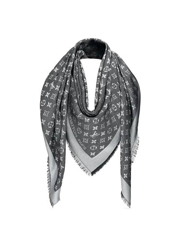 Monogram Denim Scarf Black - LOUIS VUITTON - BALAAN 1