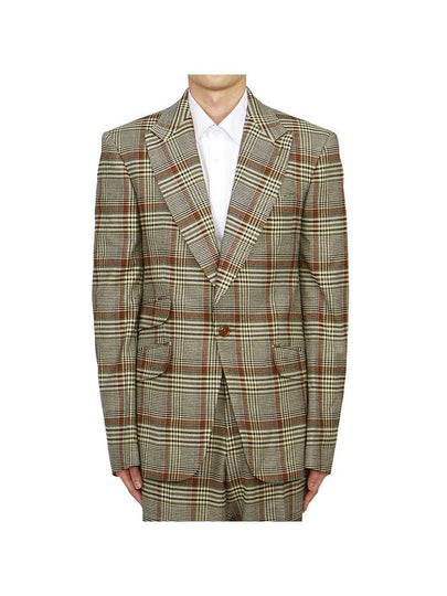 Men's Check Jacket Beige - VIVIENNE WESTWOOD - BALAAN 2