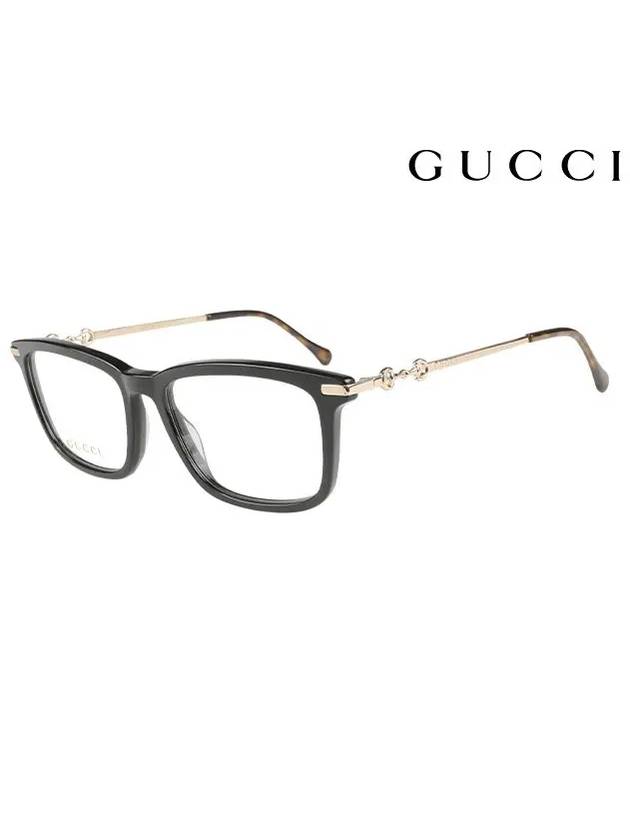 Eyewear Black Square Horn-rimmed Glasses - GUCCI - BALAAN.