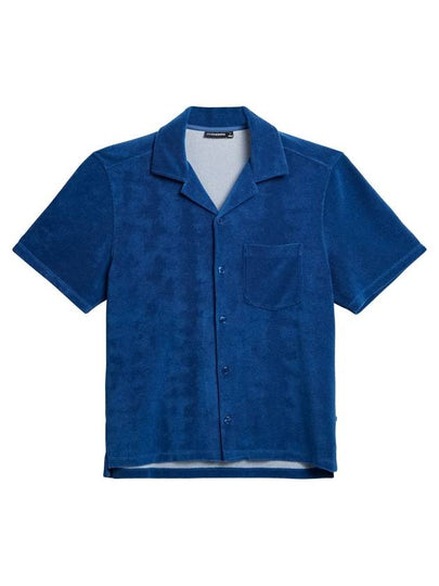 Ted Terry Resort Short Sleeve Shirt Estate Blue - J.LINDEBERG - BALAAN 2