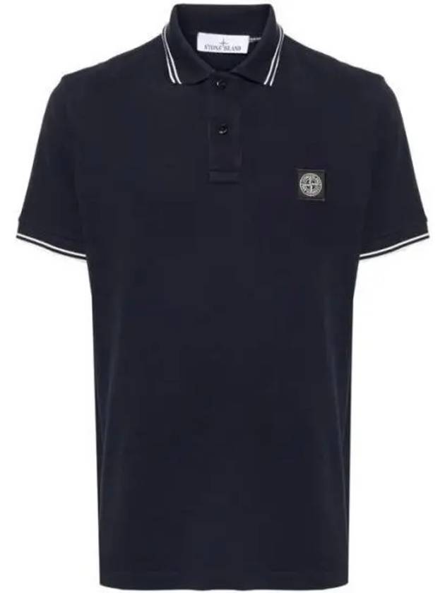 24SS 80152SC18 Logo Stretch Pique Polo Short Sleeve T-Shirt 1004349 - STONE ISLAND - BALAAN 1