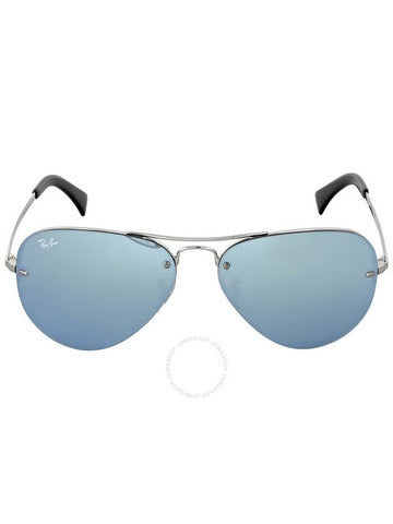 Ray Ban Silver Mirror Aviator Unisex Sunglasses RB3449 003/30 59 - RAY-BAN - BALAAN 1