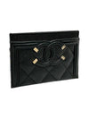 Women s A81457 CC Filigree Card Holder Caviar Wallet - CHANEL - BALAAN 2