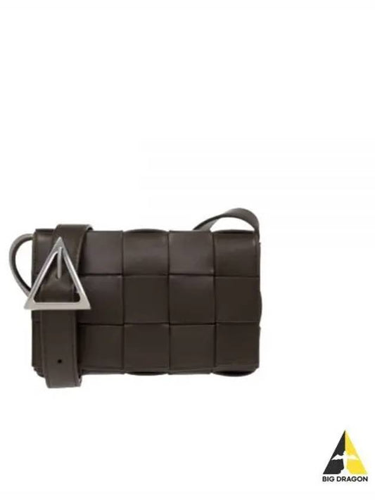 Cassette Intrecciato Small Leather Cross Bag Brown - BOTTEGA VENETA - BALAAN 2